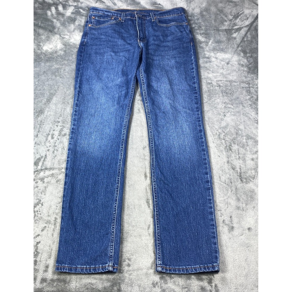 Levi's 511 Slim Fit Jeans Men's Fits 34x32 Blue Medium Wash Denim Red Tab Casual